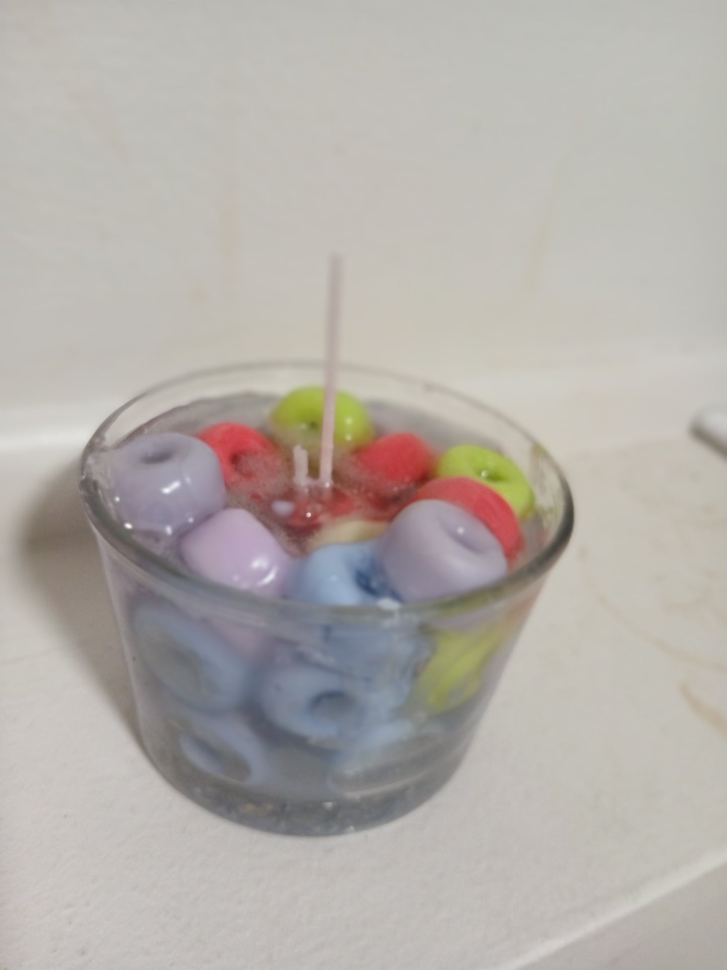 Jelly fruit loop candle