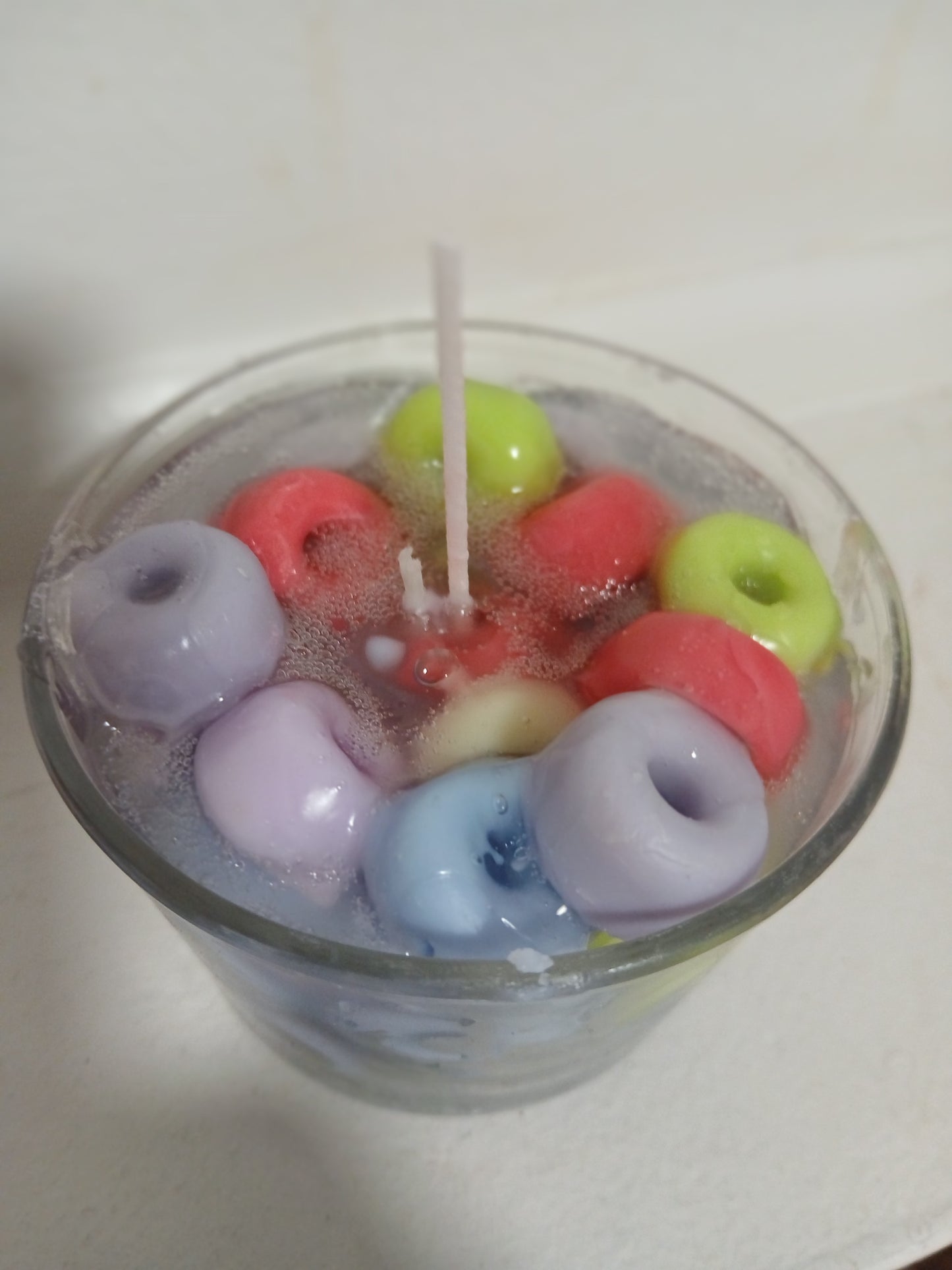 Jelly fruit loop candle