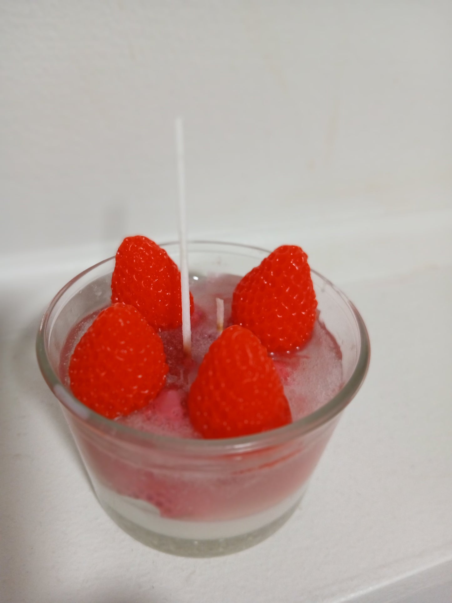 Jelly strawberry candle