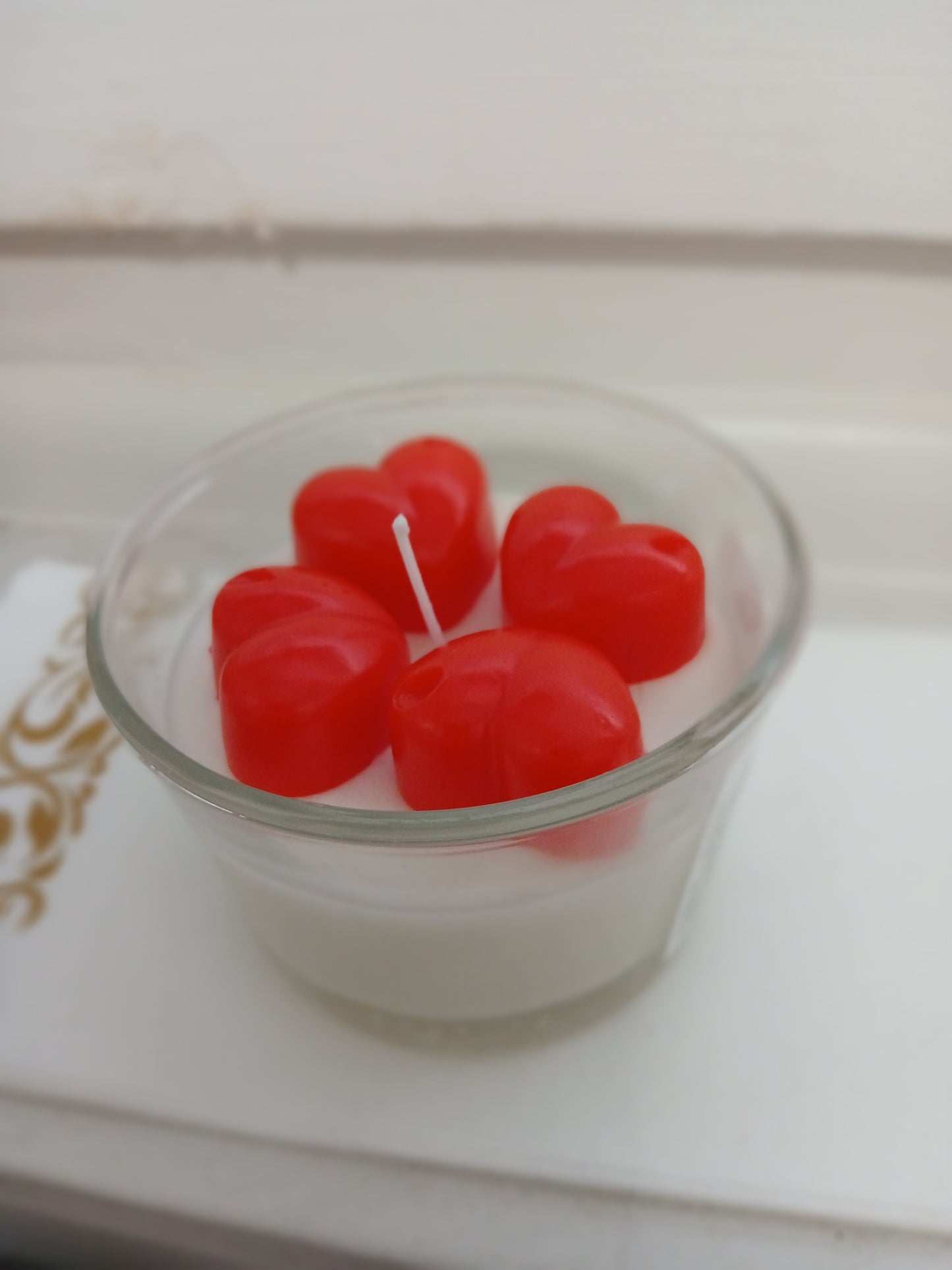 Jelly heart candle