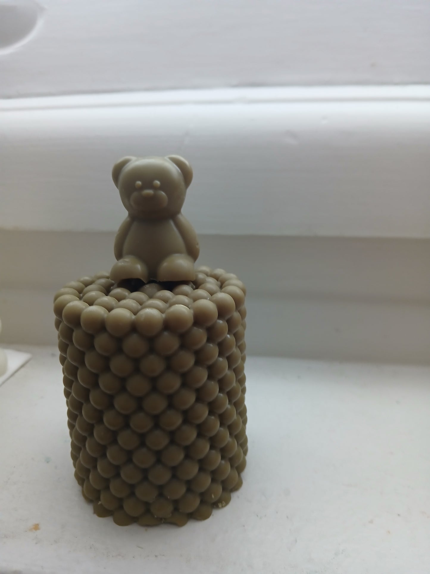 The piller bear candle