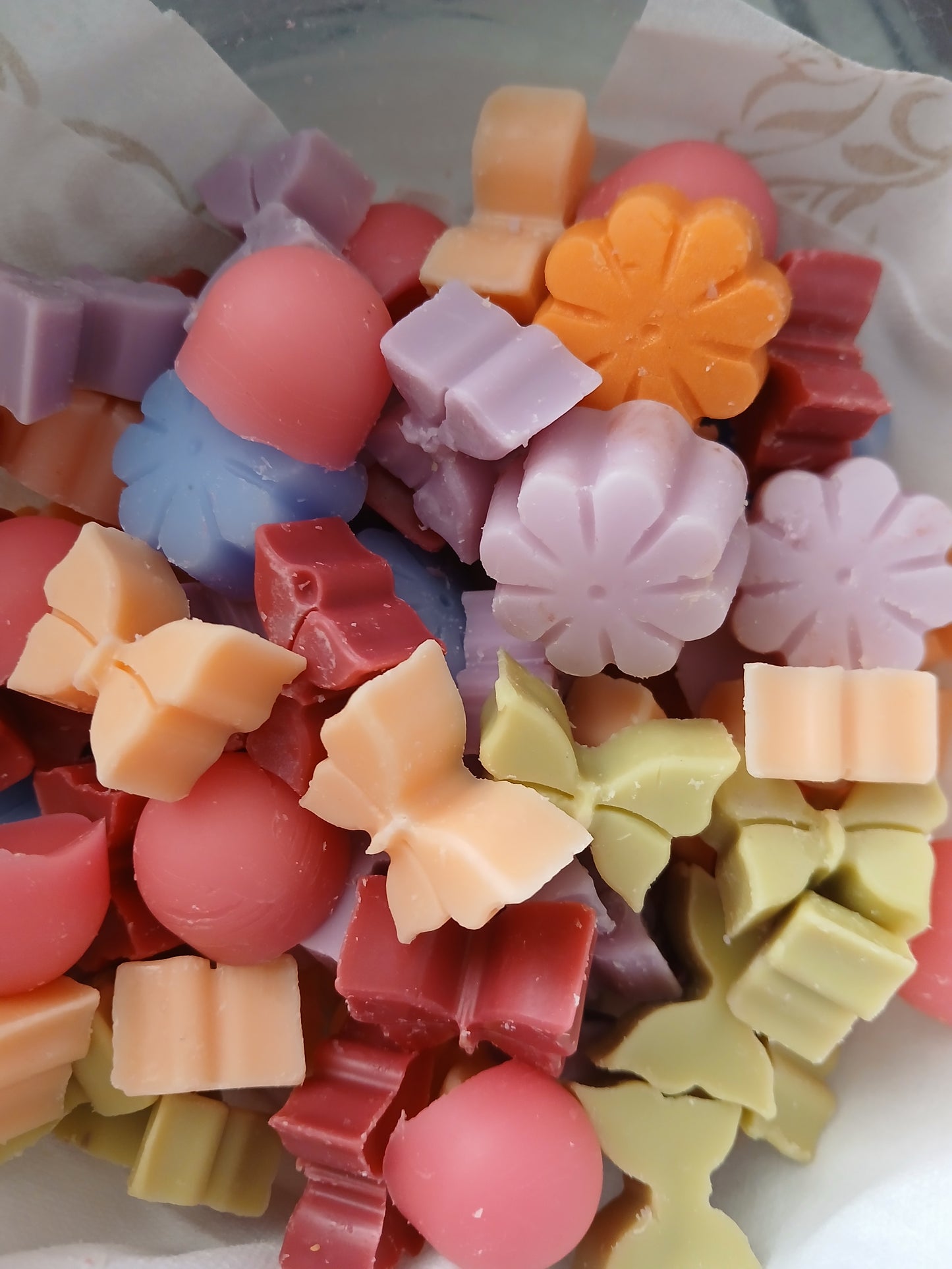 Butterfly and flowers wax melts jelly bean scent