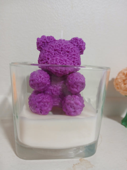 Purple rose bear