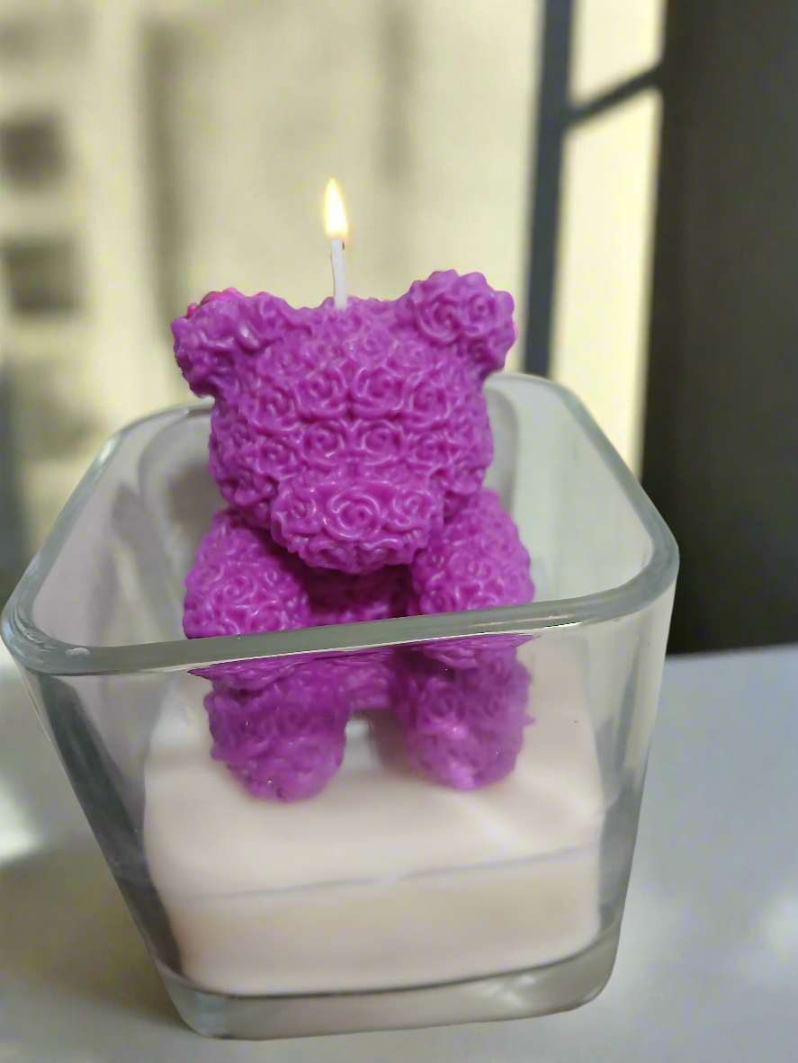 Purple rose bear